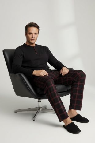 Home siyah ekose pijama