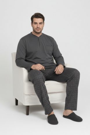 gri erkek pijama takı